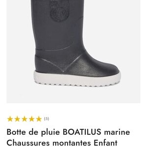 Kids Navy Rain Boots